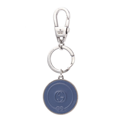 Gucci Calfskin Interlocking G Key Chain Blue 1 of 4