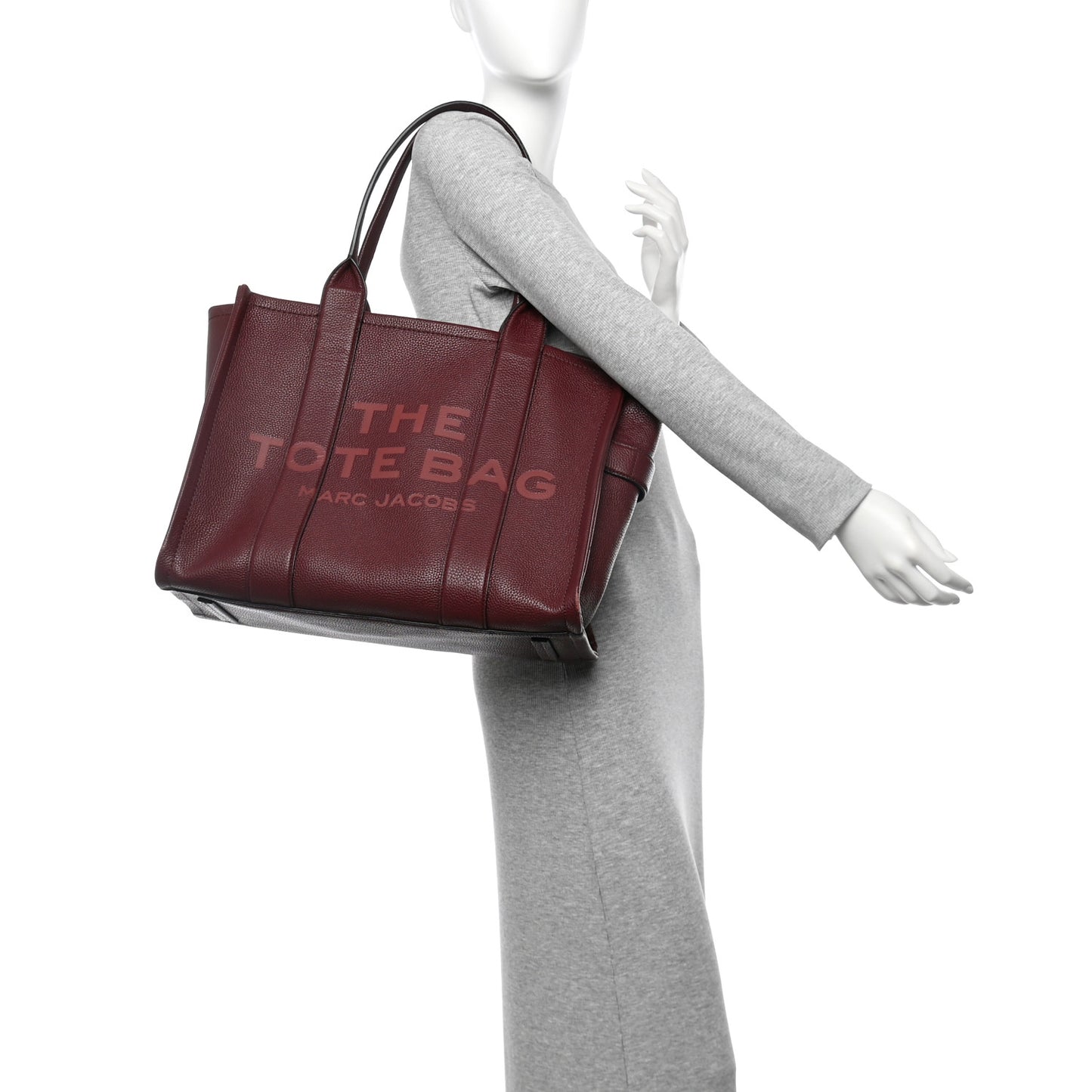 Grained Calfskin Large The Tote Bag Chianti