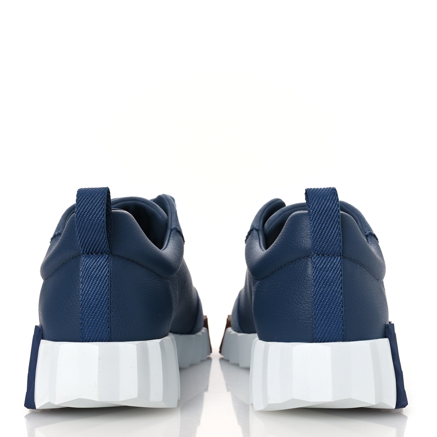 Hermes Sport Goatskin Suede Goatskin Womens Bouncing Sneakers 40 Bleu Mer 6 of 11