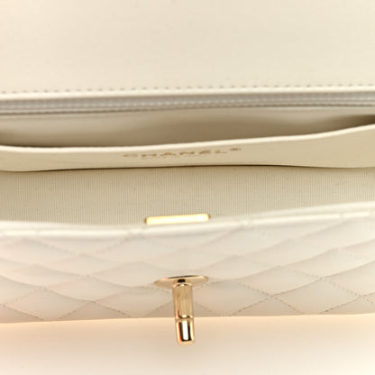 Chanel Lambskin Resin Quilted Mini Heart Rectangular Flap White 6 of 9
