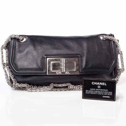 Chanel Leather Mademoiselle Lock Flap Bag Black 9 of 9
