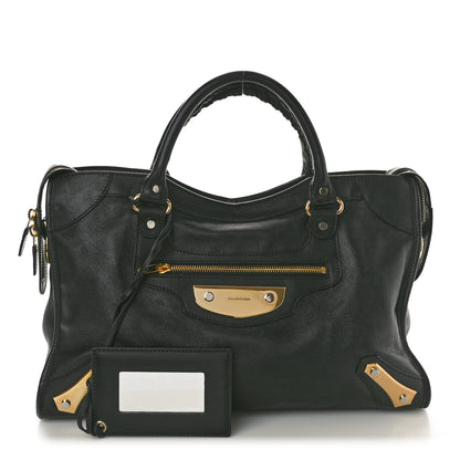 Balenciaga Veau Amp Plate Gold Hardware City Black 3 of 11