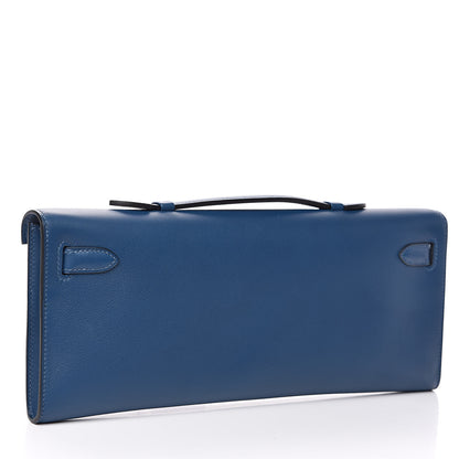Hermes Swift Kelly Cut Clutch Pochette Deep Bleu 3 of 21