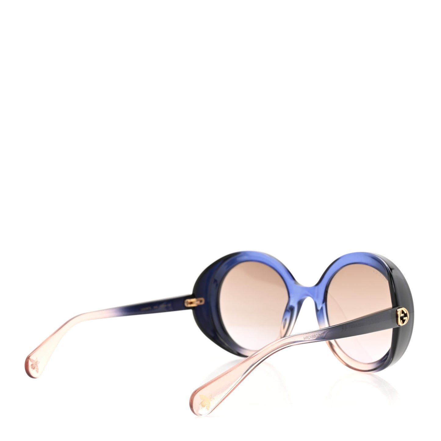 Round Sunglasses GG0367S Blue Grey