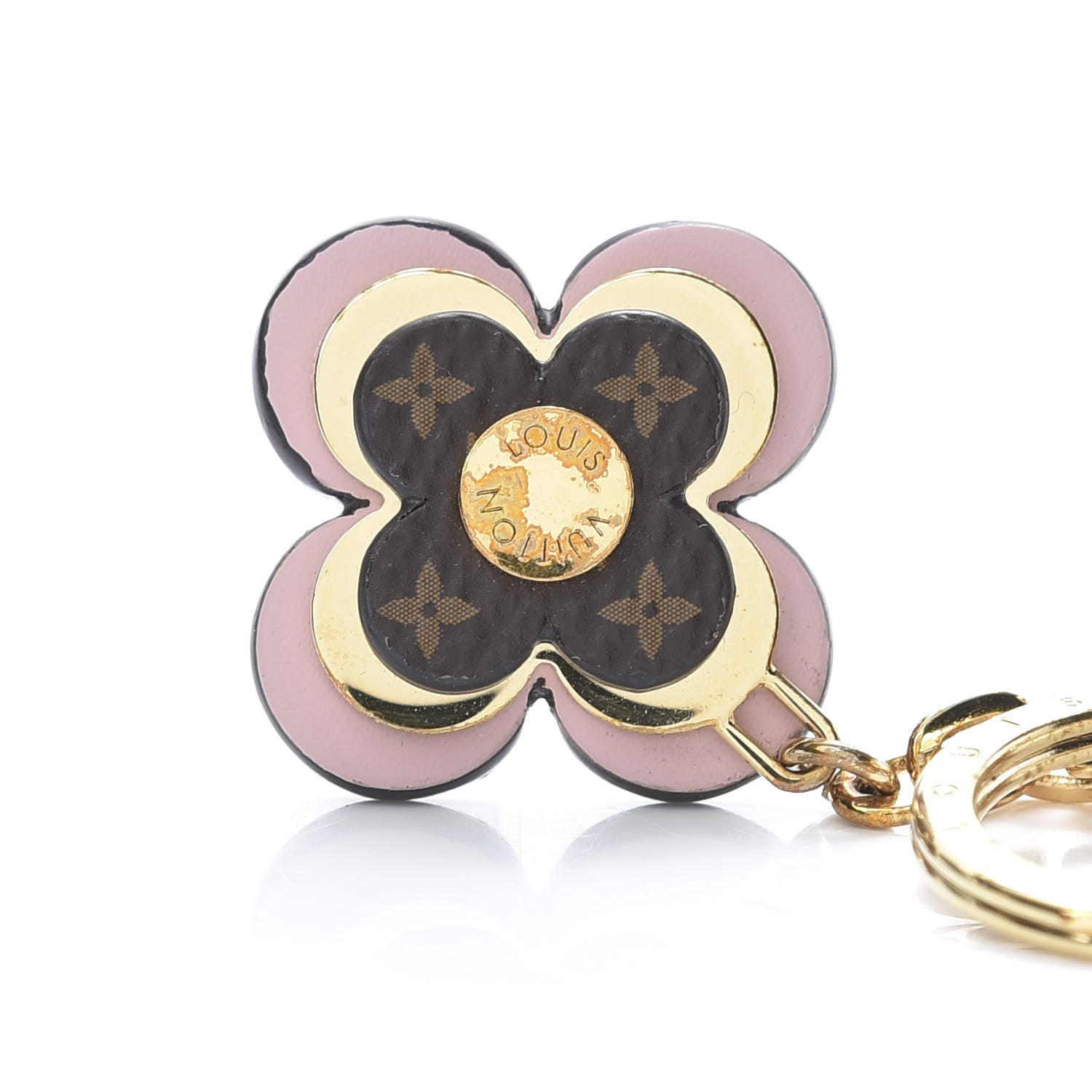 Louis Vuitton Monogram Blooming Flowers BB Bag Charm Key Holder Pink 5 of 5