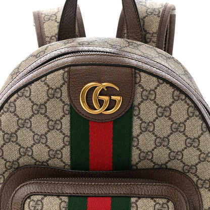 Gucci GG Supreme Monogram Calfskin Web Small Ophidia Day Backpack Beige Ebony New Acero 8 of 11