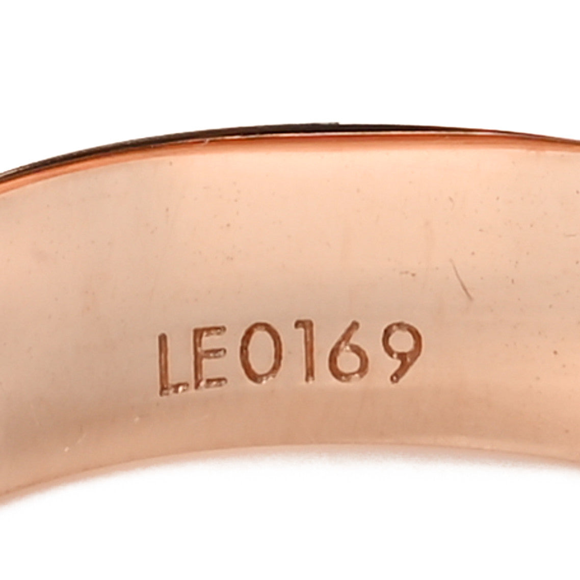 Brass Monogram Engraved Nanogram Ring M Pink Gold