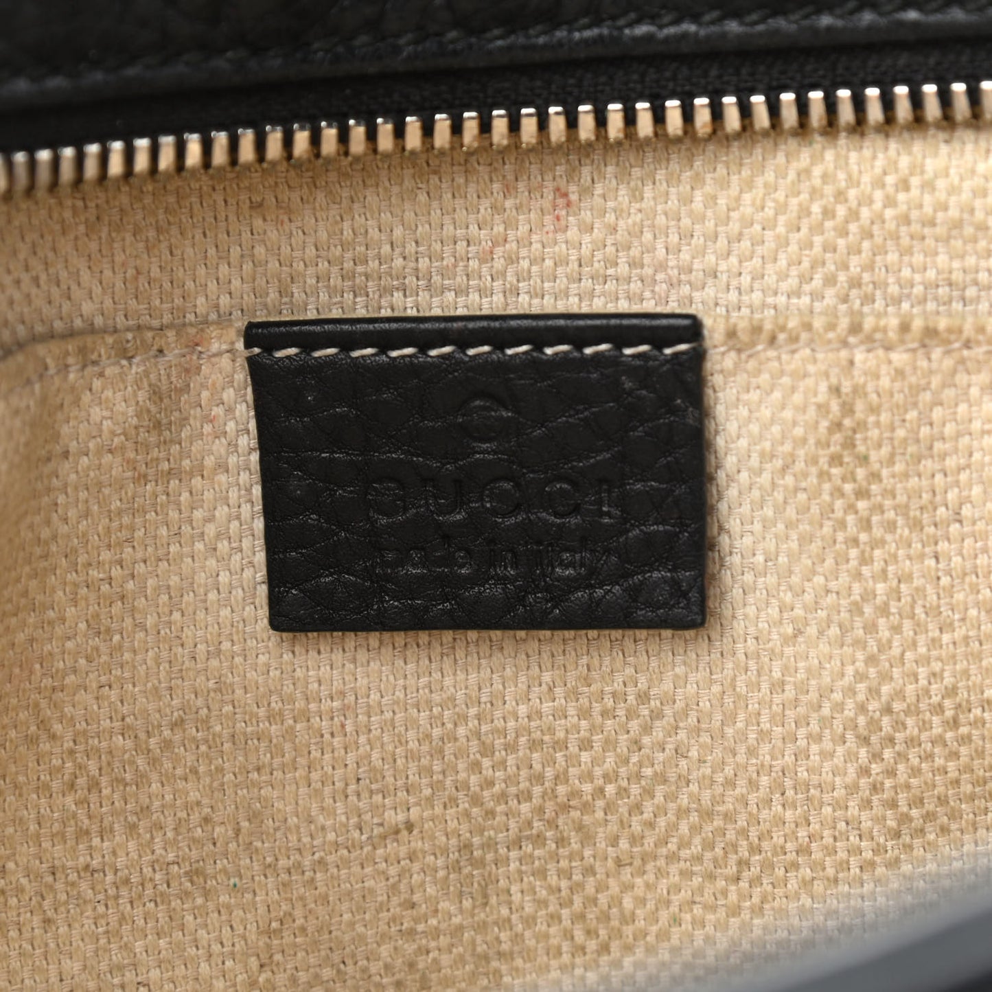 Pebbled Calfskin Small Soho Disco Bag Black