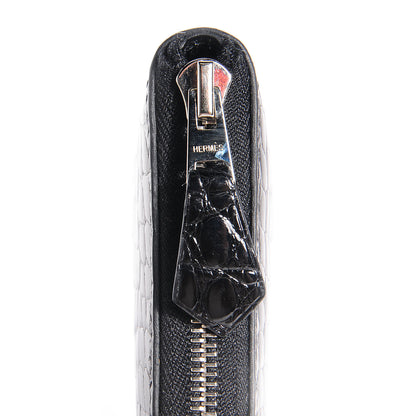 Hermes Shiny Alligator Azap Wallet Black 9 of 11