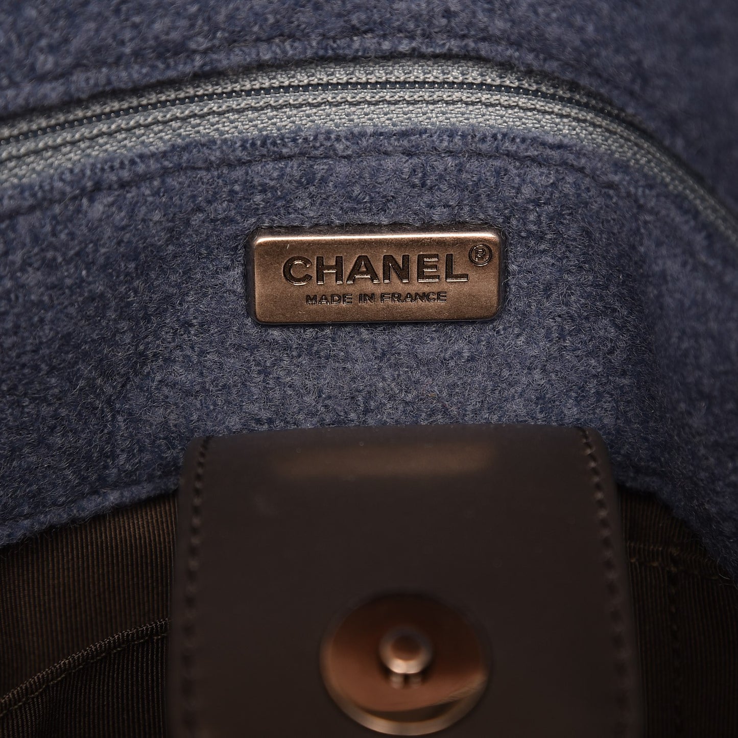 Felt Embroidered Large Crest Austrian Satchel Blue