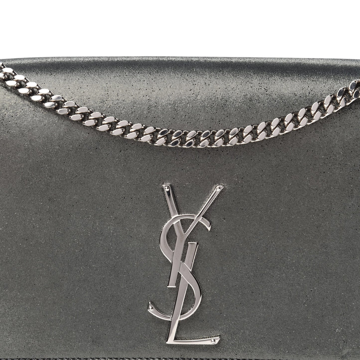Metallic Glitter Classic Monogram Medium Classic Monogram Kate Satchel Silver