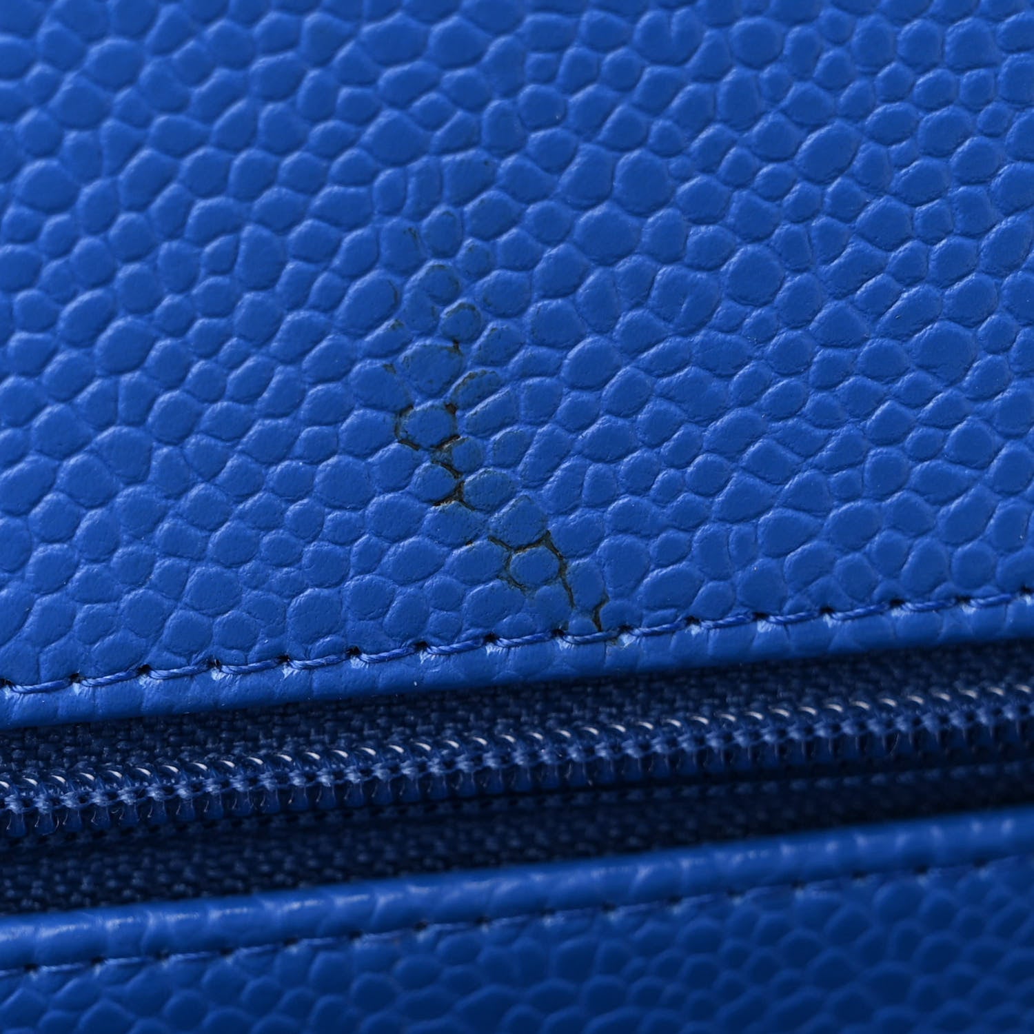 Chanel Caviar Quilted Jumbo Double Flap Blue 12 of 13