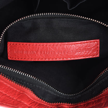 Balenciaga Agneau Arena Classic Silver Hardware S City Logo Strap Rouge Cardinal Black 6 of 9