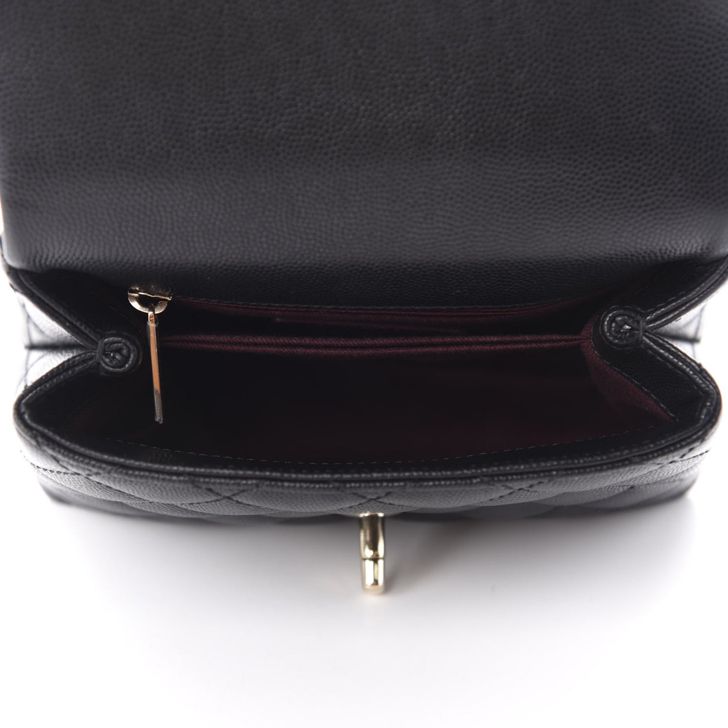 Caviar Quilted Extra Mini Coco Handle Flap Black