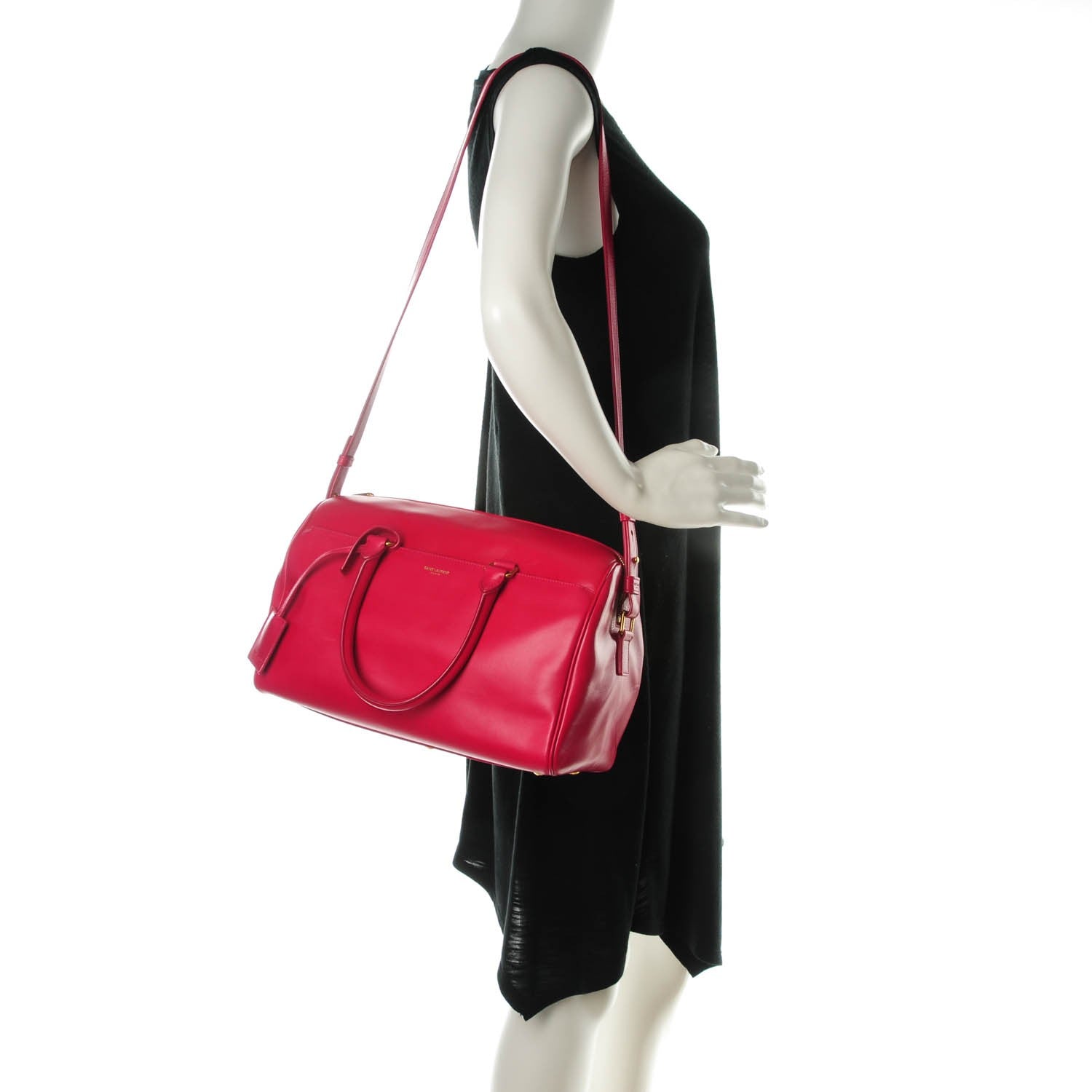 Saint Laurent Calfskin Classic Duffle 6 Fuchsia 2 of 8