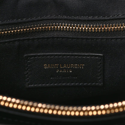 Saint Laurent Calfskin Y Quilted Monogram Large Loulou Shopper Black 6 of 9