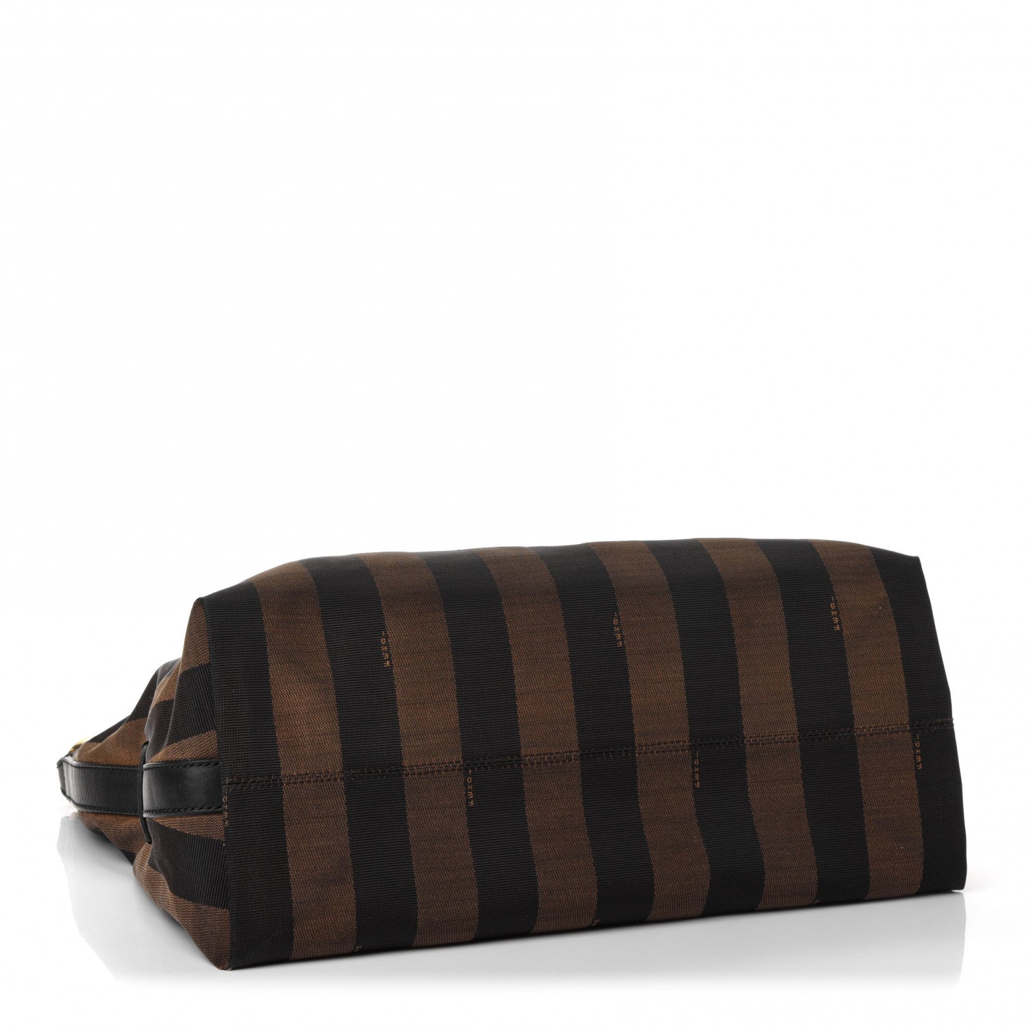 Fendi Pequin Cuoio Vegetale Large Hobo Tobacco Rosso Black 3 of 4