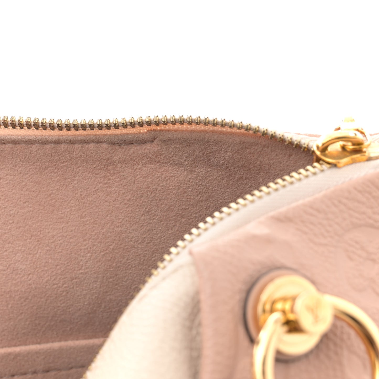 Empreinte V Tote MM Beige Rose Creme