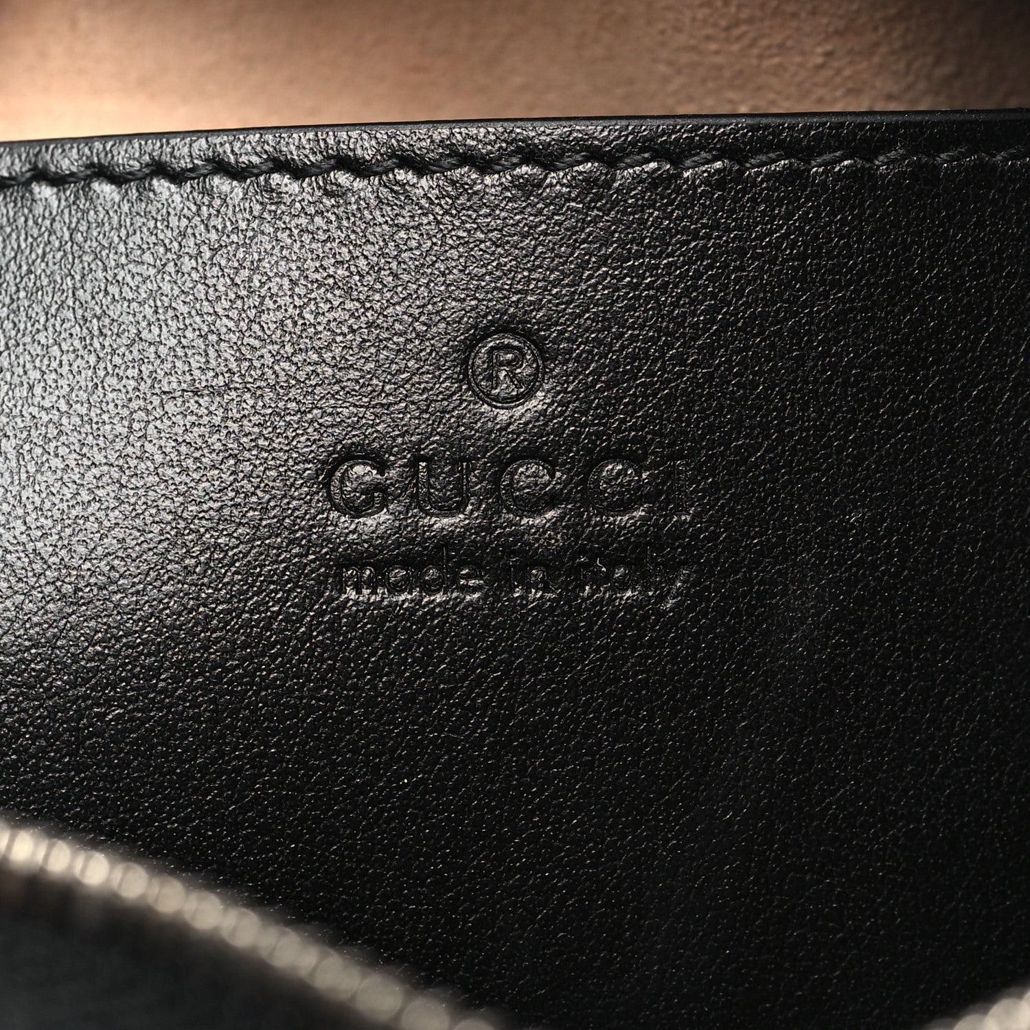 Gucci Calfskin Matelasse Aria Mini GG Marmont Chain Shoulder Bag Black 6 of 11