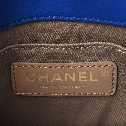 Chanel Goatskin Stitched Casual Trip Messenger Flap Royal Blue 6 of 9