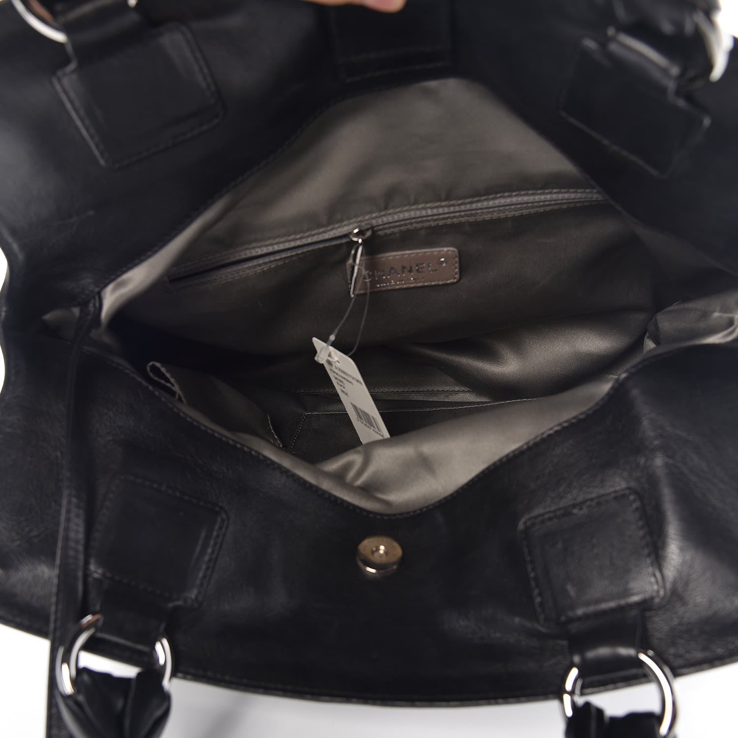 Chanel Calfskin Soho CC Shopper Tote Black 5 of 16