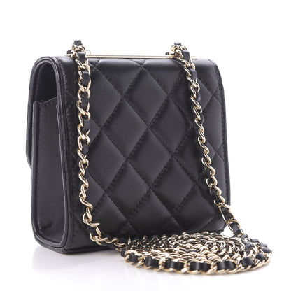 Chanel Lambskin Quilted Mini Trendy CC Chain Wallet Black 3 of 10