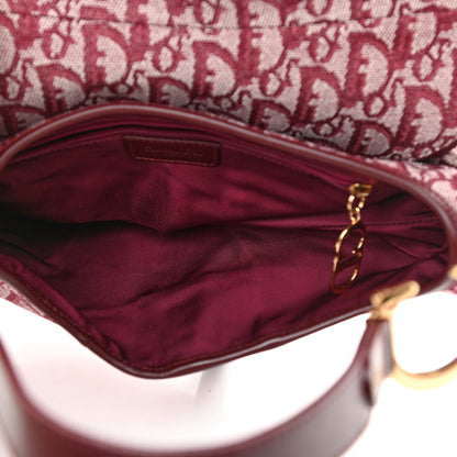 Christian Dior Monogram Saddle Bag Burgundy 5 of 12