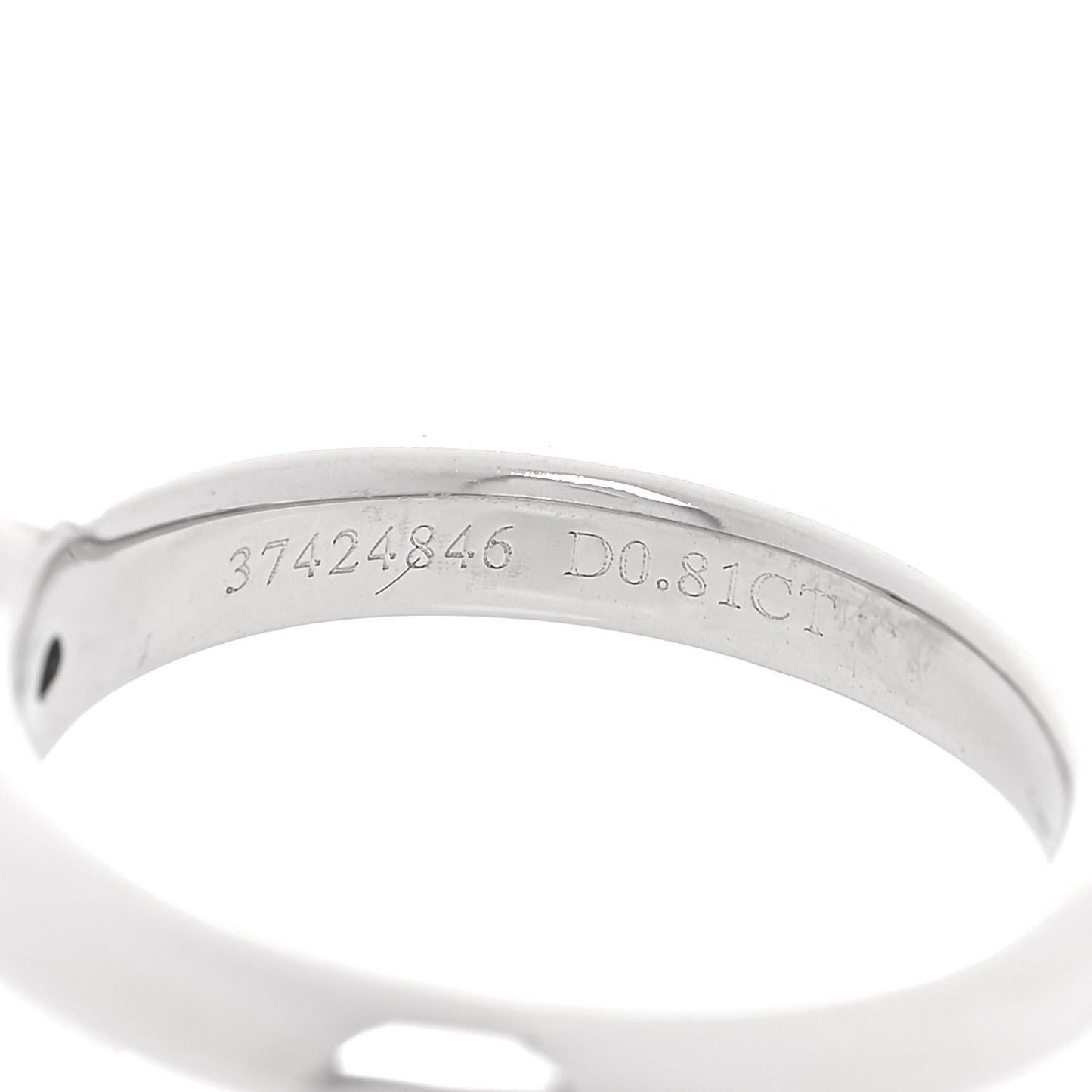 Platinum Diamond .81ct Solitaire Engagement Ring 46 3.75
