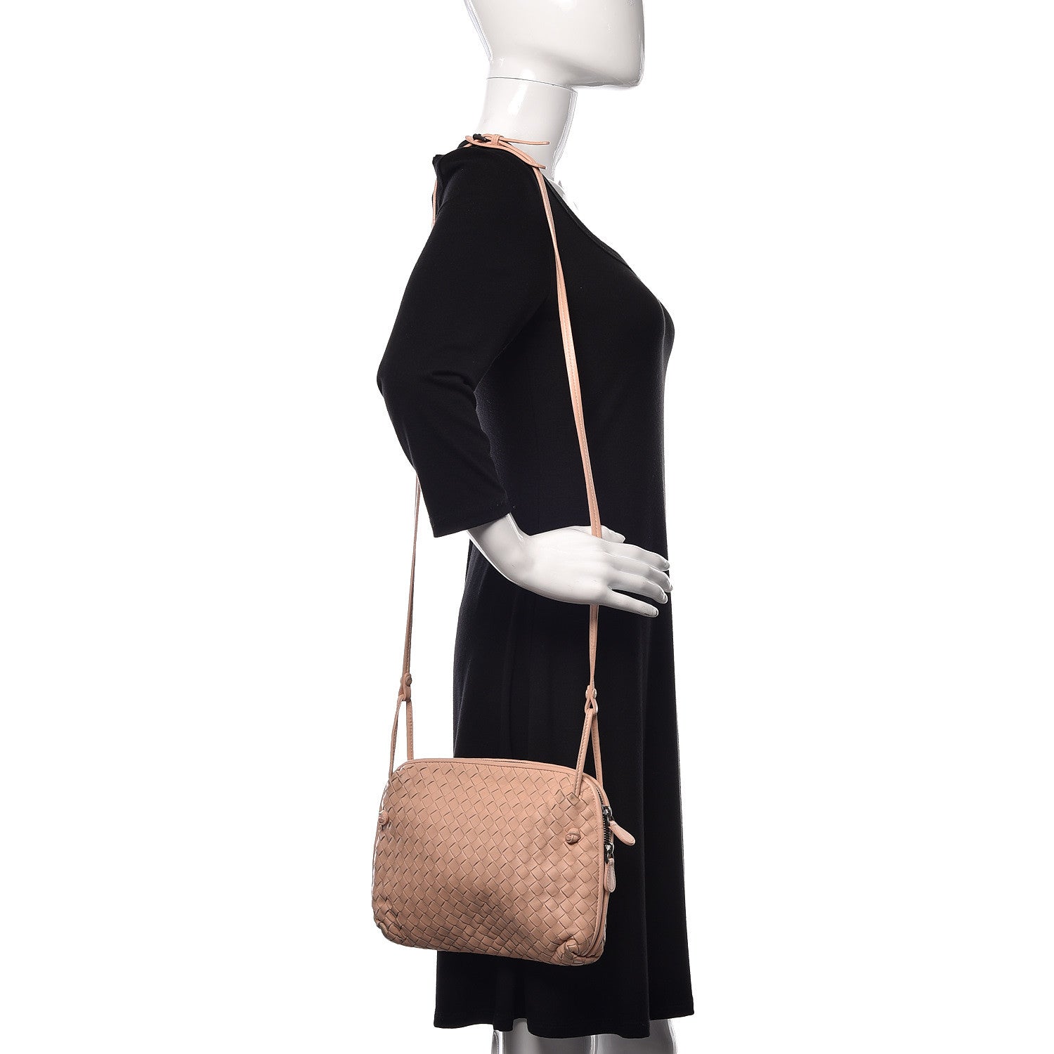 Bottega Veneta Nappa Intrecciato Pillow Crossbody Messenger Flamingo 2 of 17