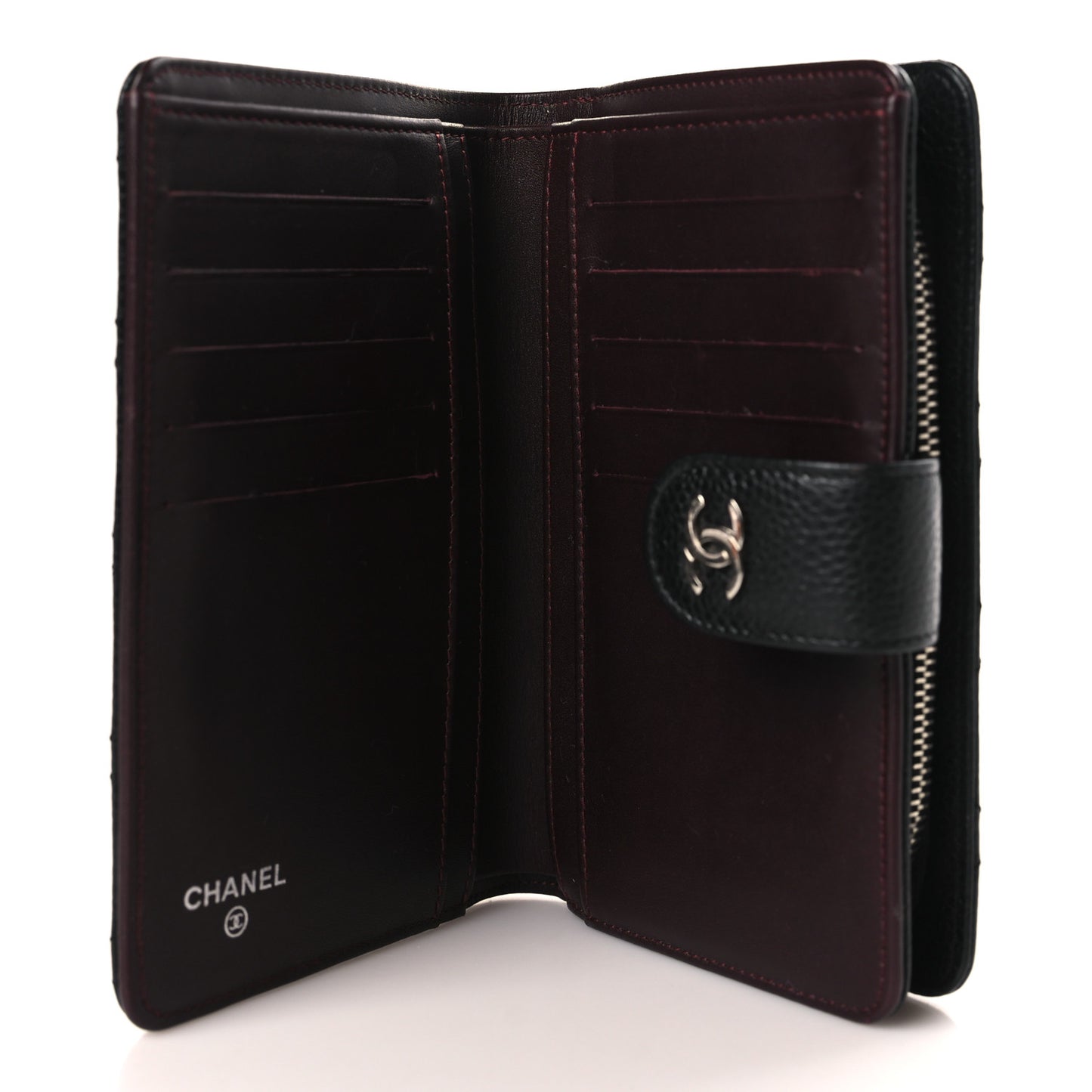 Caviar Quilted CC French Wallet Black