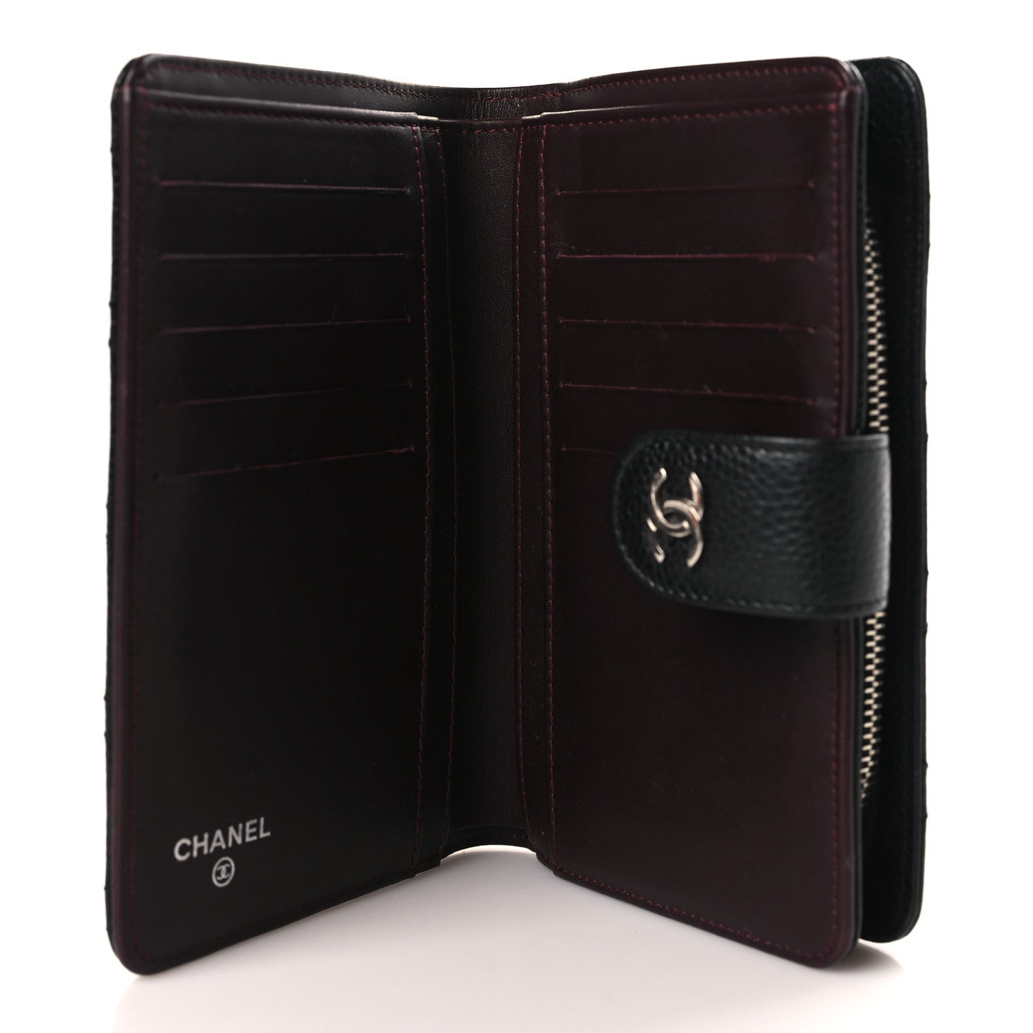 Chanel Caviar Quilted CC French Wallet Black 5 of 6