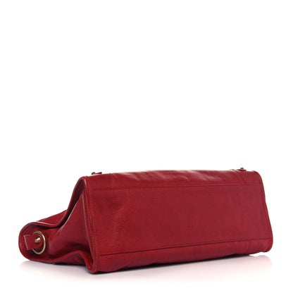 Balenciaga Sugar Goatskin Classic Gold Hardware City Rouge Rouge Coquelicot 4 of 16