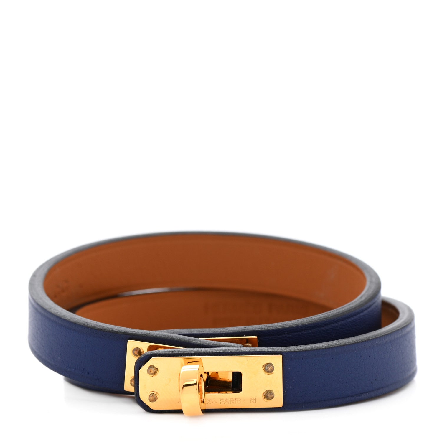 Hermes Swift Kelly Double Tour Bracelet T1 Bleu Saphir 1 of 9