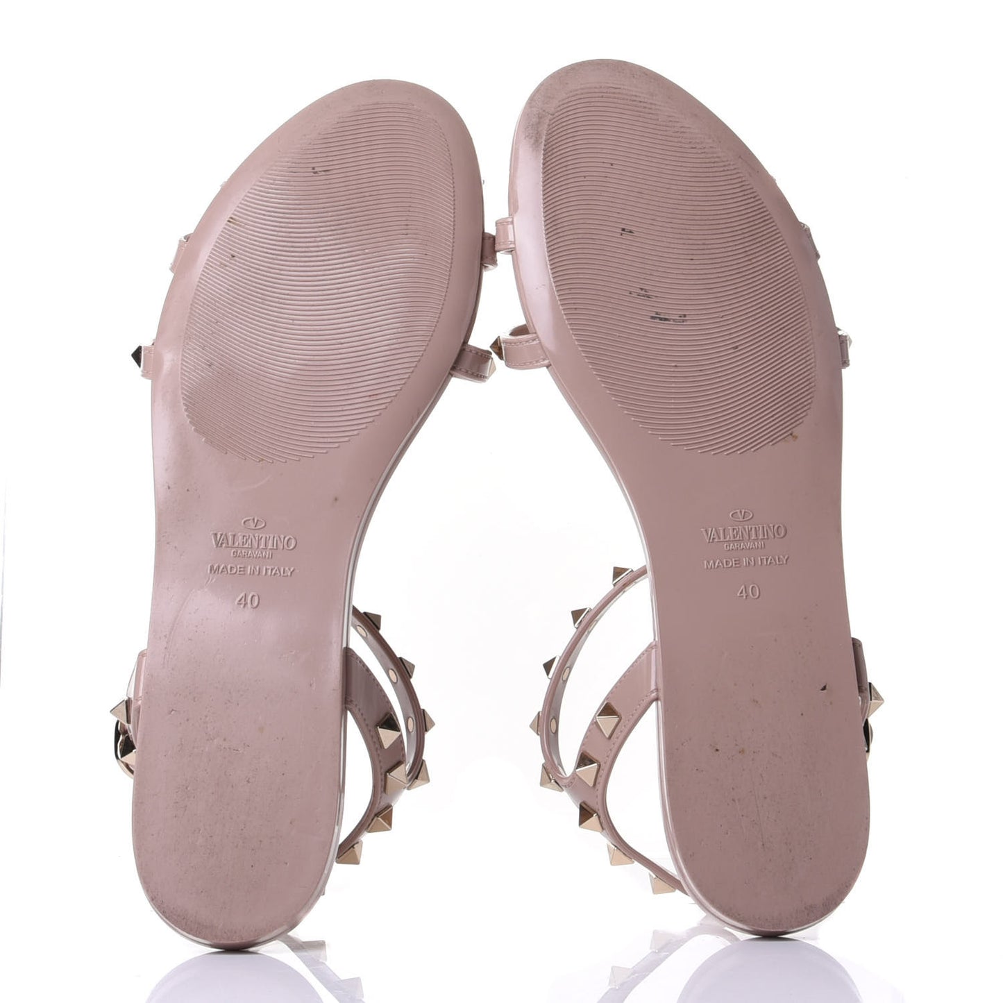 PVC Jelly Rockstud Caged Sandals 40 Poudre