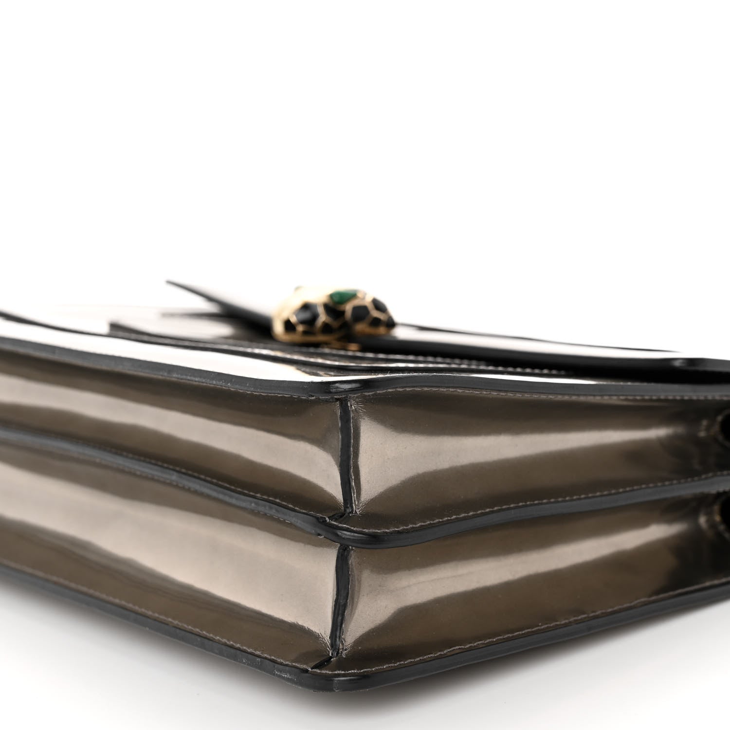 Bulgari Metallic Calfskin Serpenti Forever Crossbody Bag Silver 10 of 11