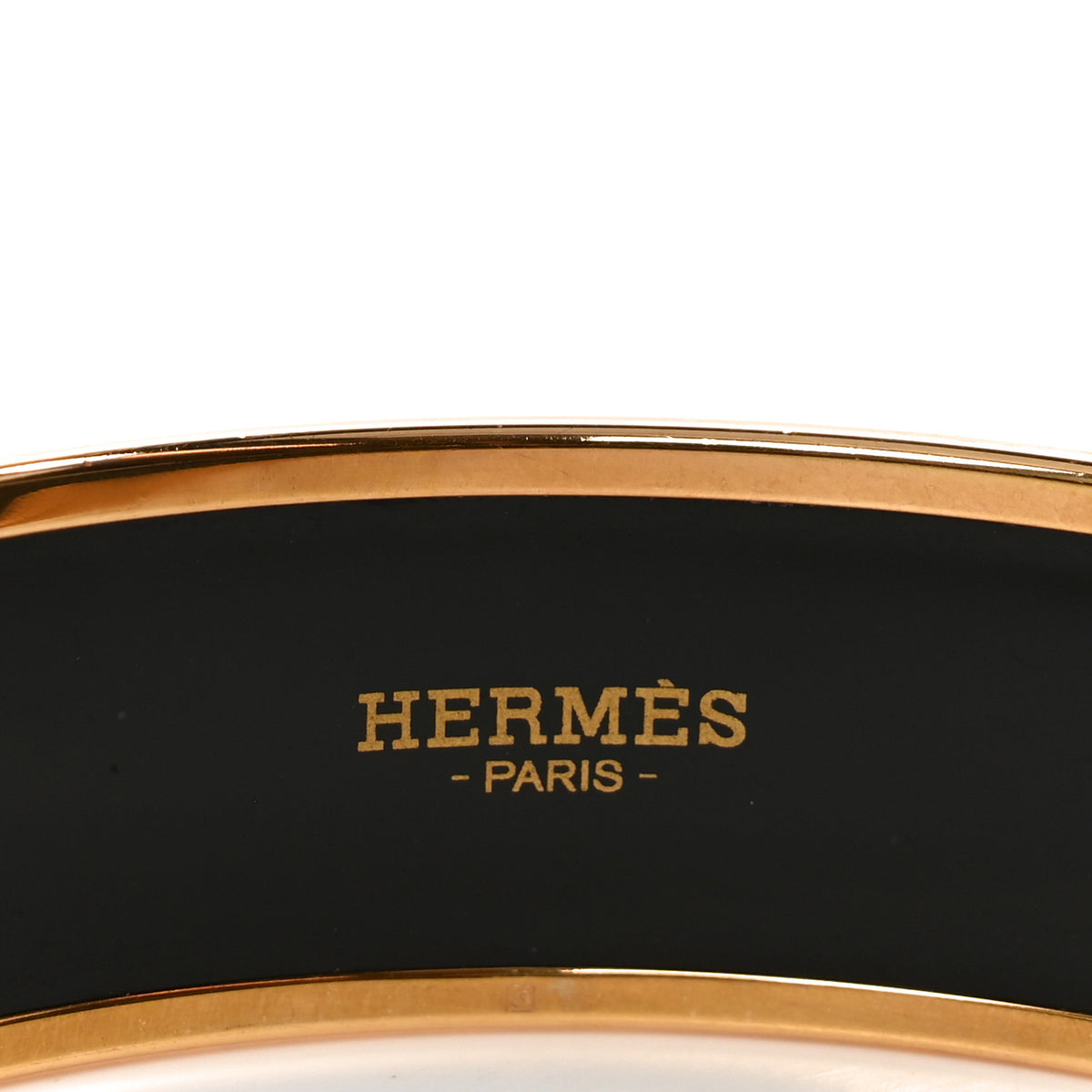 Hermes Enamel Printed Perspective Cavaliere Wide Bracelet 62 Rose Gold 4 of 6