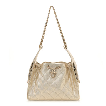 Chanel Metallic Caviar Quilted Small Chanel 25 Handbag Gold 1 of 11