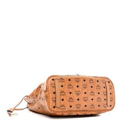 MCM Visetos Medium Liz Reversible Shopper Tote Cognac 6 of 14