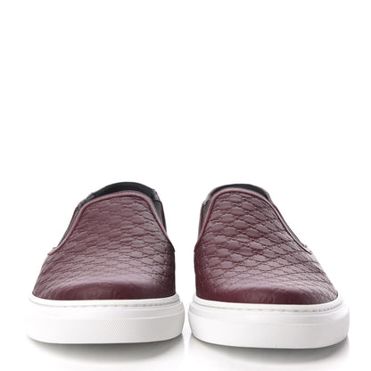 Gucci Soft Microguccissima Mens Slip On Sneakers 9 Strong Red Black 3 of 8