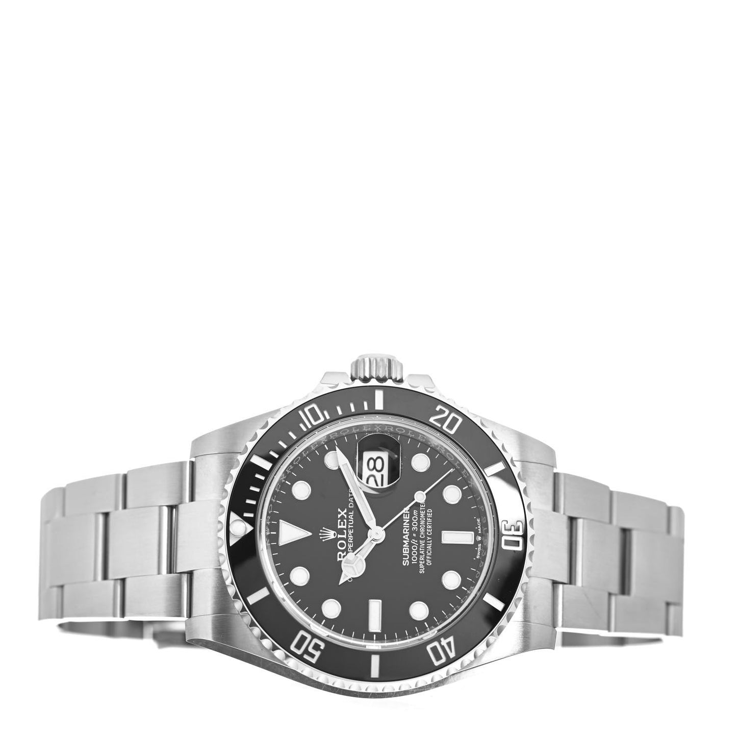Stainless Steel 41mm Oyster Perpetual Submariner Date Watch Black 126610LN