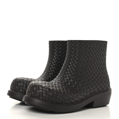 Bottega Veneta Rubber Intreccio Fireman Ankle Boots 40 Fondant 4 of 8