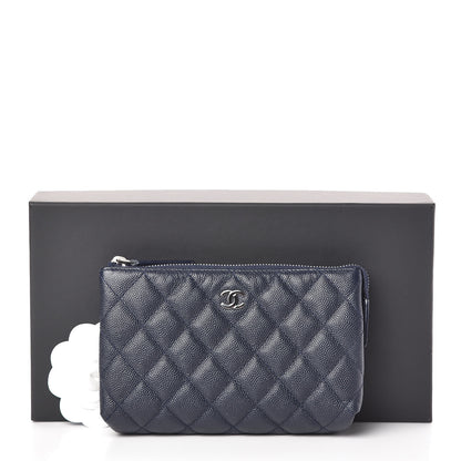 Chanel Caviar Quilted Small Pouch Navy 10 of 10