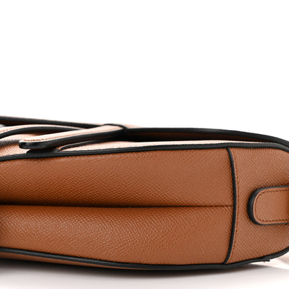 Christian Dior Grained Calfskin Saddle Bag Camello 8 of 8