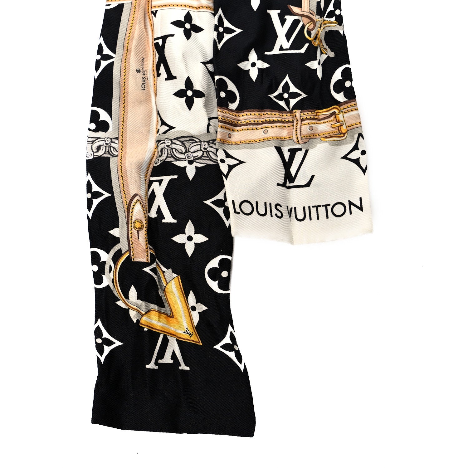 Louis Vuitton Silk Monogram Confidential Bandeau Black 2 of 6
