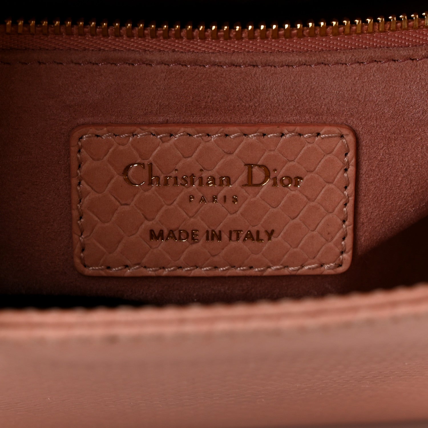 Christian Dior Snakeskin Small Lady Dior Pink 6 of 11