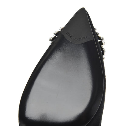 Louis Vuitton Suede Baby Goat Swarovski Crystal Madeleine Pumps 37 Black 12 of 13