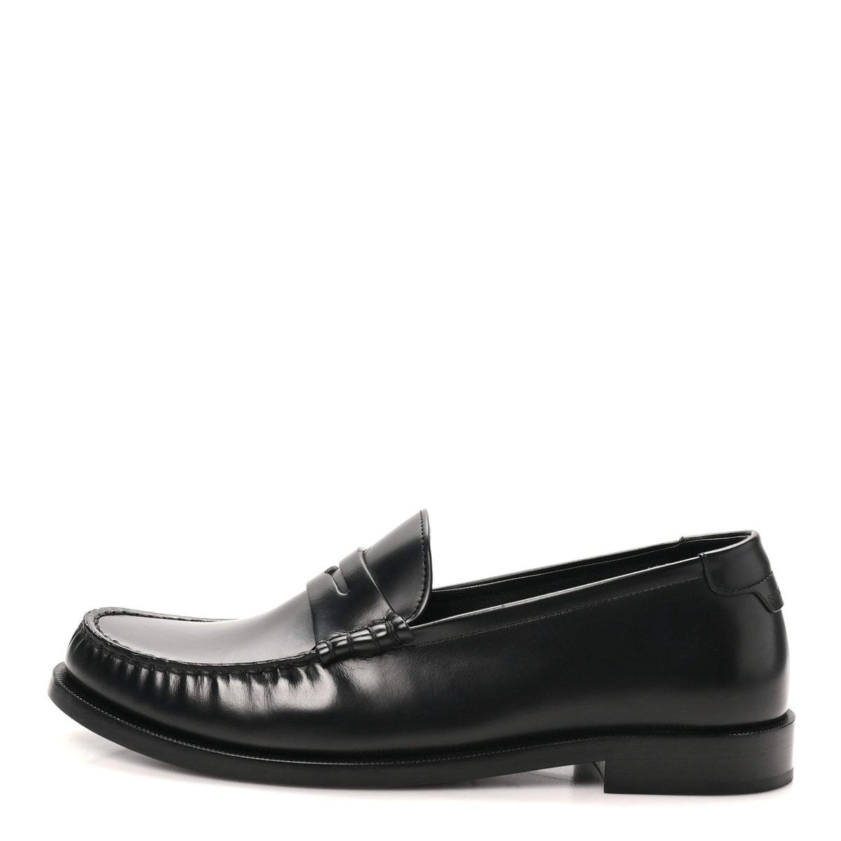 Saint Laurent Magnum Lux Calfskin Mens Le Loafer 15 Moccassins 40 Black 1 of 10