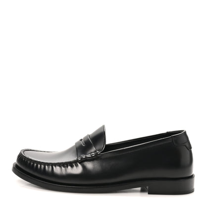 Saint Laurent Magnum Lux Calfskin Mens Le Loafer 15 Moccassins 40 Black 1 of 10