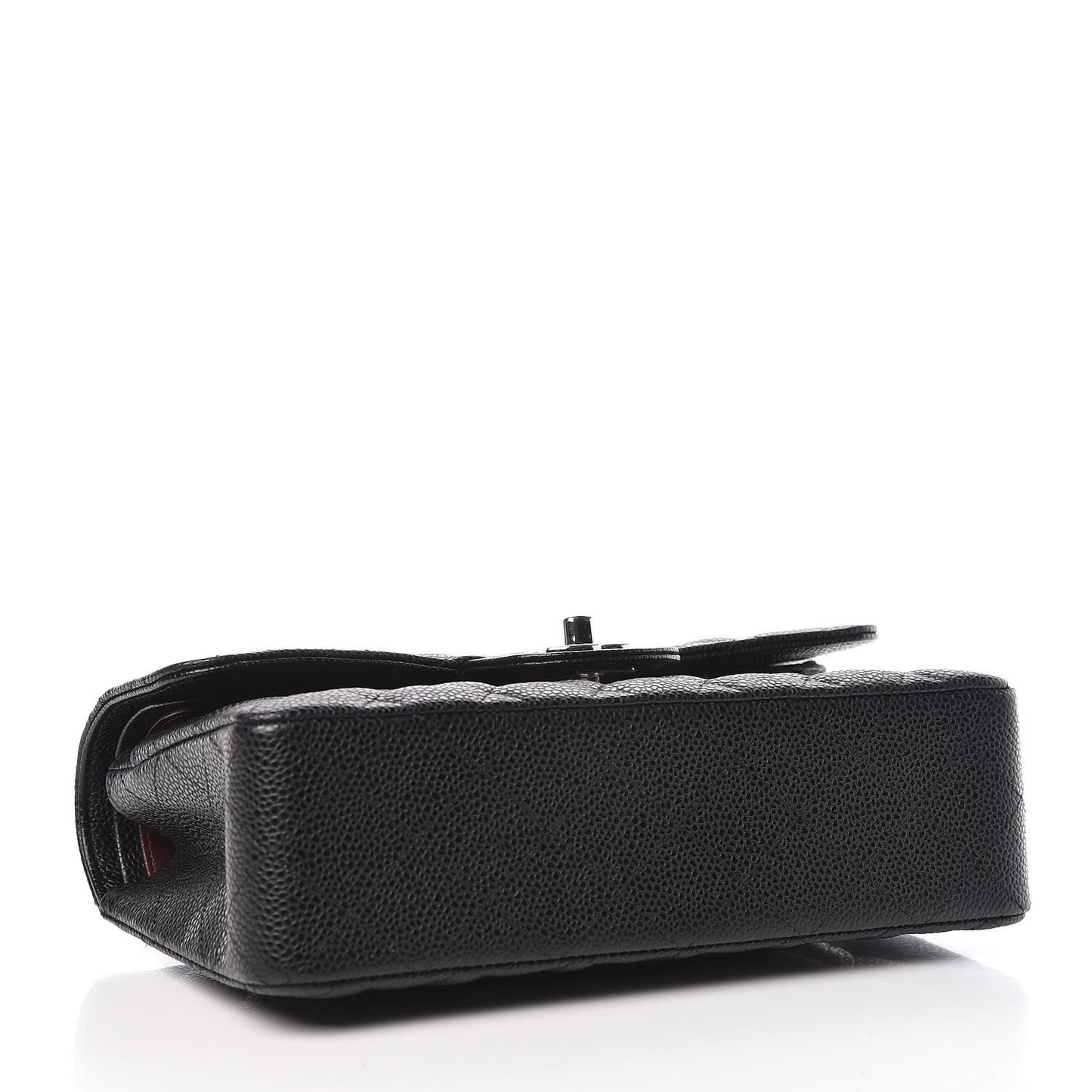 Caviar Quilted Small Double Flap Black