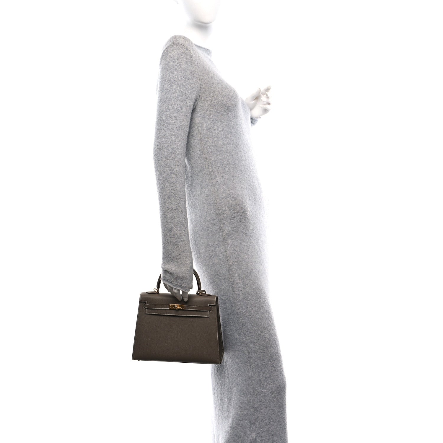 Hermes Epsom Kelly Sellier 25 Etoupe 2 of 16